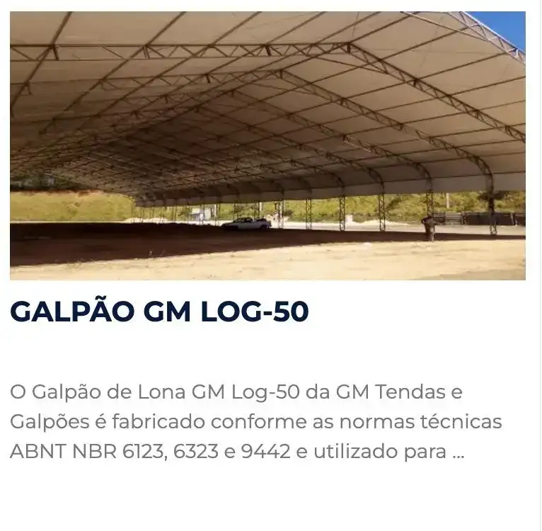 Galpão de lona para alugar